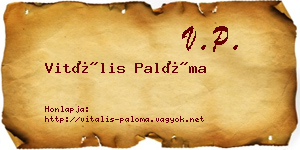 Vitális Palóma névjegykártya